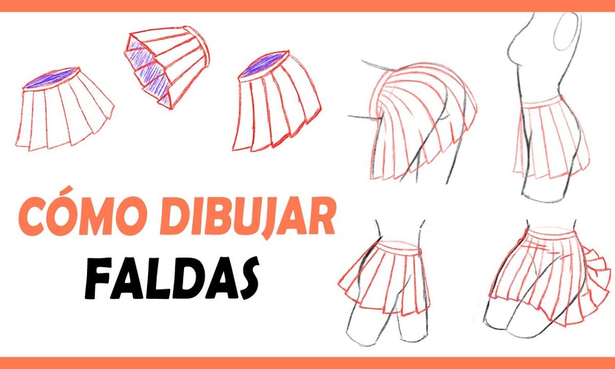 Cómo DIBUJAR FALDAS de anime 💥