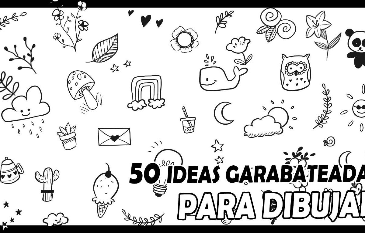 50 IDEAS de GARABATOS para cuando estás aburrido | Garabatos fáciles para principiantes 🔥