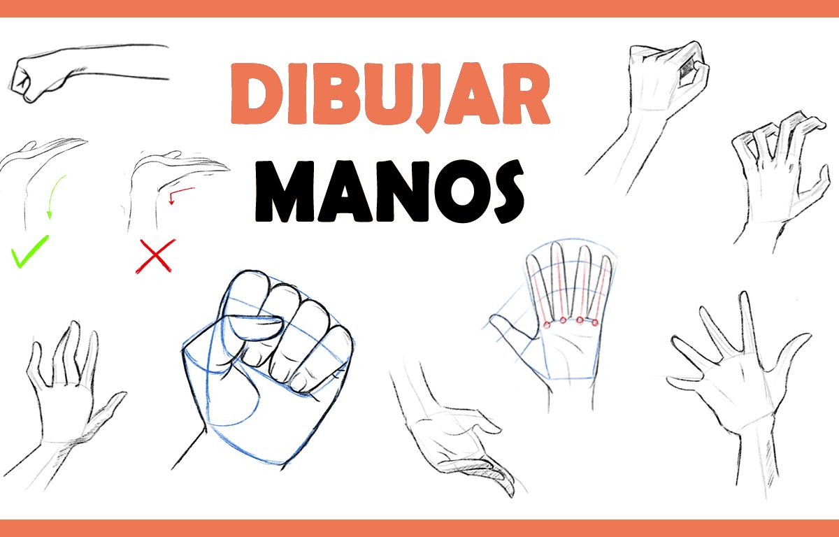 Cómo DIBUJAR bien las MANOS 👊🏻 Cómo dibujar manos y dedos