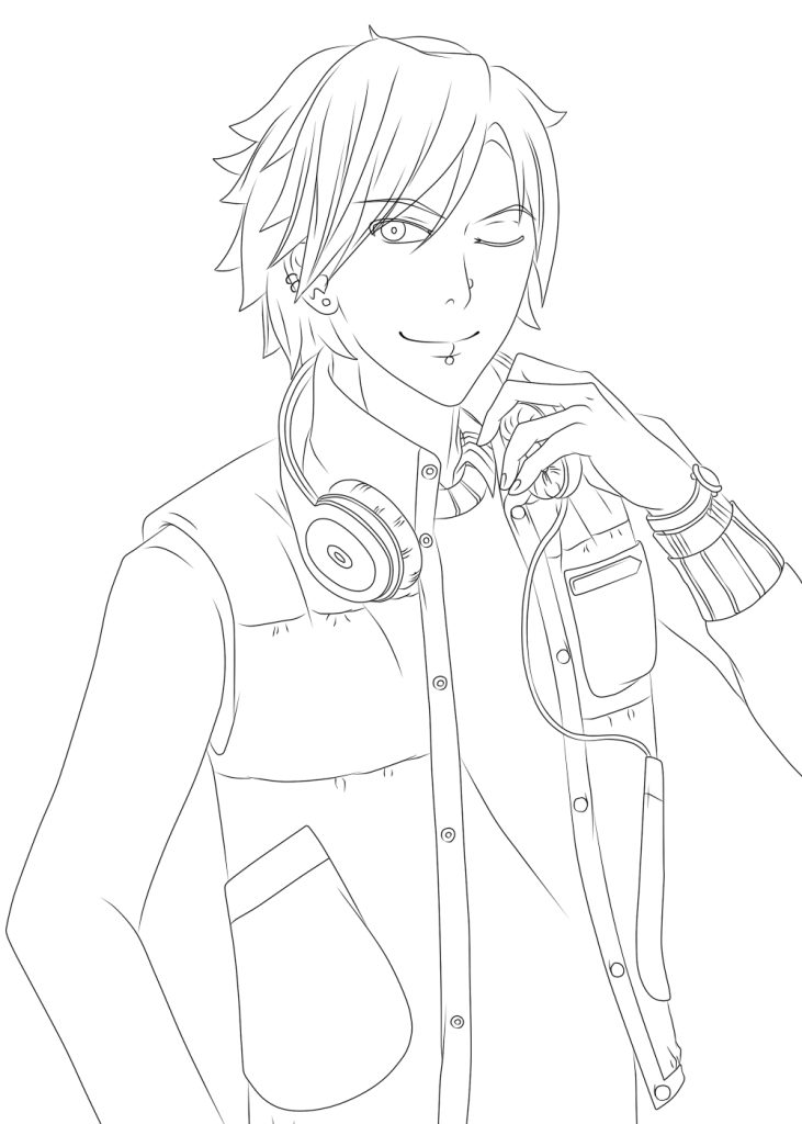 ejemplo de lineart hecho por timanima