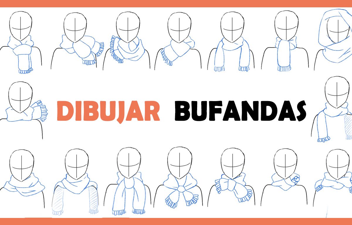 🌸Cómo DIBUJAR BUFANDAS anime 🌸 TUTORIAL de cómo dibujar ROPA