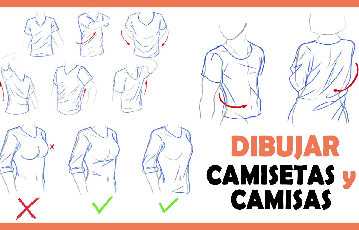 🌻 Cómo DIBUJAR ROPA anime 🌻 Manga ARRUGAS CAMISA paso a paso