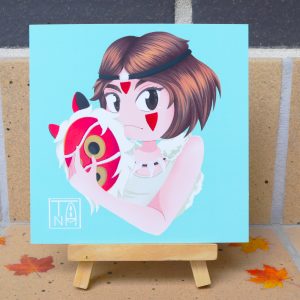 Ilustración La Princesa Mononoke - Studio Ghibli