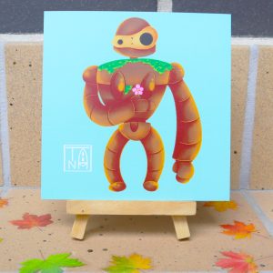 Ilustración Robot Guardián – Laputa: El Castillo en el Cielo de Studio Ghibli