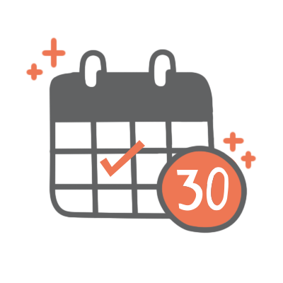 Calendario de 30 días para volver a crear